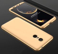 Защитный чехол GKK Full 360 для Xiaomi Redmi 5 Золотистый