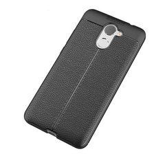 Защитный чехол Leather для Huawei Y7 / Y7 Plus Черный