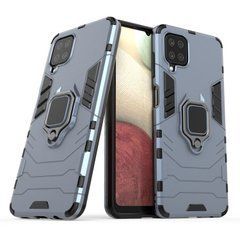 Защитный чехол Strong Guard Ring для Samsung A125F Galaxy A12 / A127F Galaxy A12 Nacho / Galaxy A12s / Galaxy M12 Navy