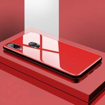 Защитный чехол Glass для Huawei Y6 Pro 2019 (без вырез под сканер) / Huawei Y6 2019 / Huawei Honor 8A Красный