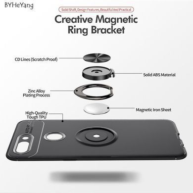 Защитный чехол Color Ring для Xiaomi Mi8 Lite Черный