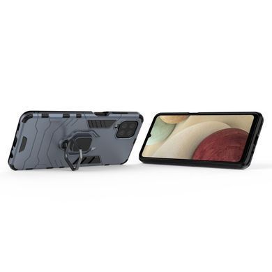 Захисний чохол Strong Guard Ring для Samsung A125F Galaxy A12 / A127F Galaxy A12 Nacho / Galaxy A12s / Galaxy M12 Navy