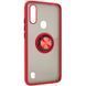 Защитный чехол Ring Buttons для ZTE Blade A7 2020 (с вырезом под сканер) Красный