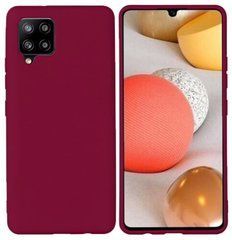 Защитный чехол Liquid Case Full Cover для Samsung Galaxy A42 5G Малиновый