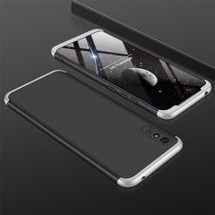Захисний чохол GKK Full 360 для Xiaomi Redmi 9A Чорний / Сріблястий