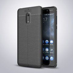 Захисний чохол Leather для Nokia 6 2017 Чорний