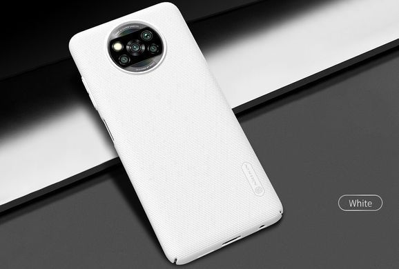 Защитный чехол Nillkin Frosted Shield для Xiaomi Poco X3 / X3 NFC / X3 Pro Белый