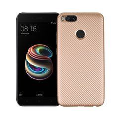 Захисний чохол Carbon TPU для Xiaomi Mi5x / Mi A1 Золотий