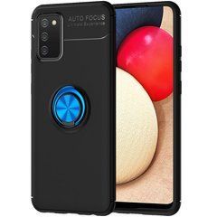 Захисний чохол Color Ring для Samsung A025 Galaxy A02s Чорний / Синій