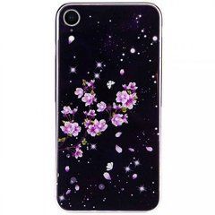 Защитный чехол Fantasy с глянцевыми торцами для iPhone XR (цветение) Фиолетовый