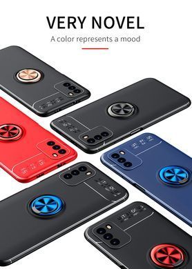 Защитный чехол Color Ring для Xiaomi Poco M3 Черный / Синий