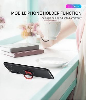 Защитный чехол Color Ring для Xiaomi Poco M3 Черный / Синий