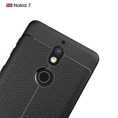 Захисний чохол Leather для Nokia 7 2017 Чорний