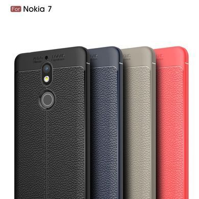 Захисний чохол Leather для Nokia 7 2017 Чорний