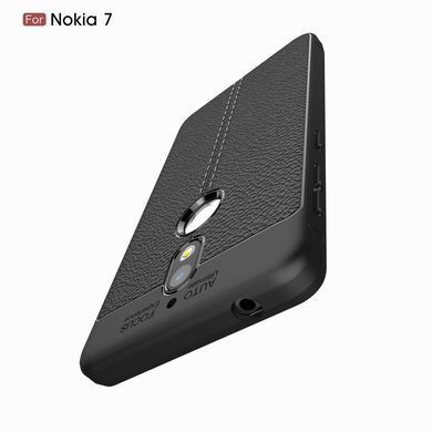 Захисний чохол Leather для Nokia 7 2017 Чорний