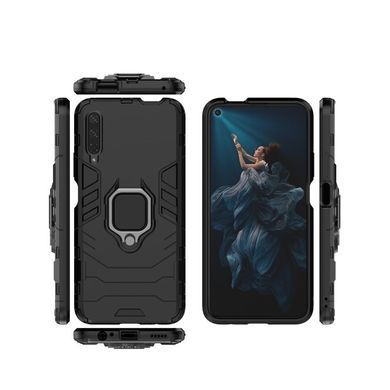 Защитный чехол Strong Guard Ring для Huawei Honor 9X / Honor 9X Pro (без выреза под сканер) Черный