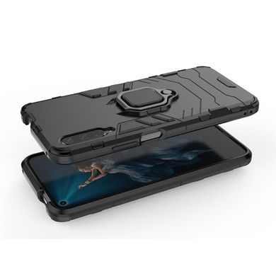 Защитный чехол Strong Guard Ring для Huawei Honor 9X / Honor 9X Pro (без выреза под сканер) Черный