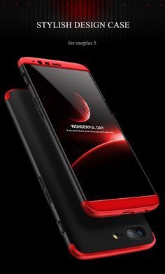 Захисний чохол GKK Full 360 для OnePlus 5T Чорний / Червоний