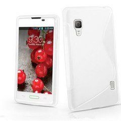 Чехол TPU S-line для LG E450 / E460 Optimus L5 II Белый