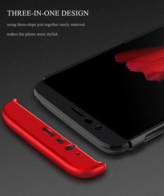 Захисний чохол GKK Full 360 для OnePlus 5T Чорний / Червоний