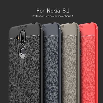 Захисний чохол Leather для Nokia 8.1 (Nokia X7) Чорний