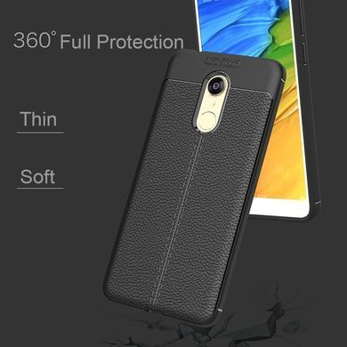 Защитный чехол Leather для Xiaomi Redmi 5 Черный