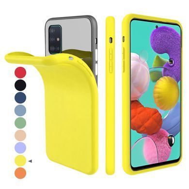 Защитный чехол Liquid Case Full Cover для Samsung A515F Galaxy A51 2020 Желтый