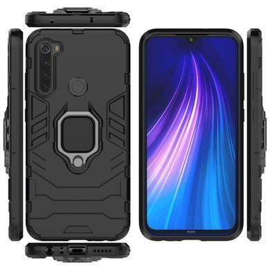 Защитный чехол Strong Guard Ring для Xiaomi Redmi Note 8 / Note 8 2021 Черный