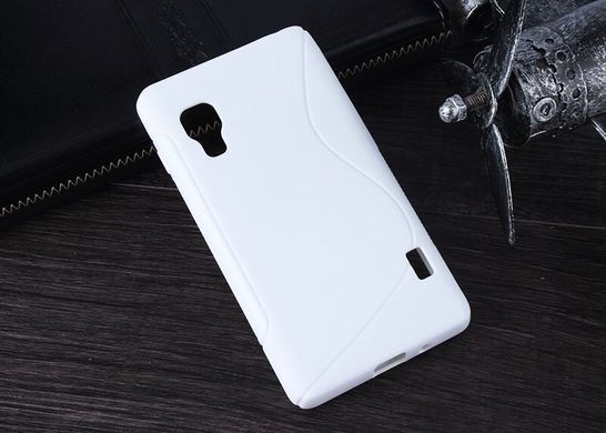 Чехол TPU S-line для LG E450 / E460 Optimus L5 II Белый