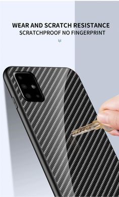 Защитный чехол Knitin Carbon для Samsung A515F Galaxy A51 2020 Черный