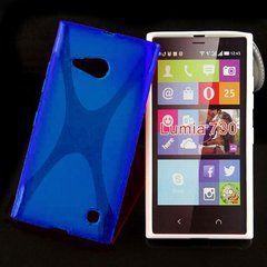 Чехол TPU X-line для Nokia Lumia 730 Синий