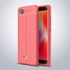 Захисний чохол Leather для Xiaomi Redmi 6A Червоний