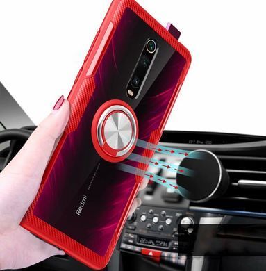 Защитный чехол Crystal Ring для Xiaomi Redmi K20 / K20 Pro / Mi 9T / Mi 9T Pro Красный