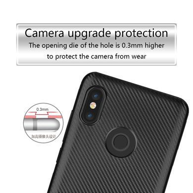 Защитный чехол Carbon TPU для Xiaomi Mi6X / Mi A2 Черный