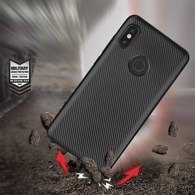 Защитный чехол Carbon TPU для Xiaomi Mi6X / Mi A2 Черный