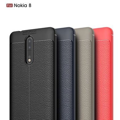 Захисний чохол Leather для Nokia 8 2017 Червоний