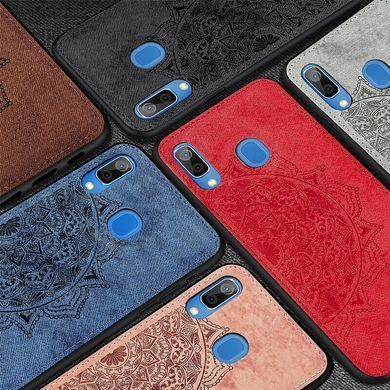 Защитный чехол Textile Decor для Samsung A205F Galaxy A20 / A305F Galaxy A30 2019 Черный