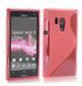 Чехол TPU S-line для Sony Xperia Acro S LT26w Розовый