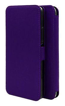 Чехол из натуральной кожи Genuine Leather PRO для Tecno Spark 7 Фиолетовый