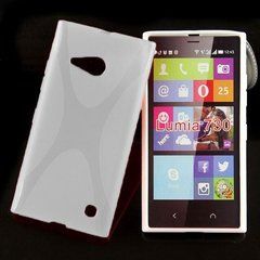 Чехол TPU X-line для Nokia Lumia 730 Белый