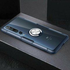Защитный чехол Crystal Ring для Xiaomi Mi 10 / Mi 10 Pro Темно-синий