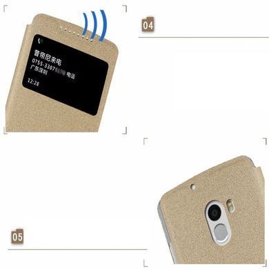 Чехол-книжка Pudini Goldsand для Lenovo A7010 X3 Lite / K4 Note Золотистый
