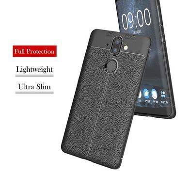 Захисний чохол Leather для Nokia 9 2018 Чорний