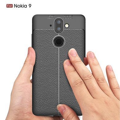 Захисний чохол Leather для Nokia 9 2018 Чорний