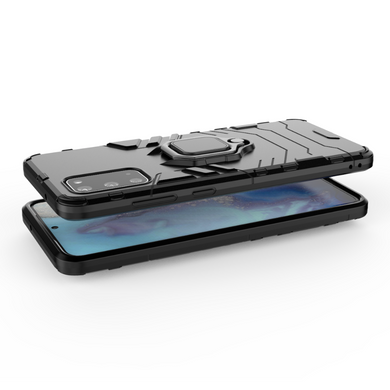 Захисний чохол Strong Guard Ring для Samsung G980F Galaxy S20 Чорний
