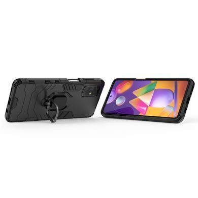 Захисний чохол Strong Guard Ring для Samsung M515F Galaxy M51 Чорний
