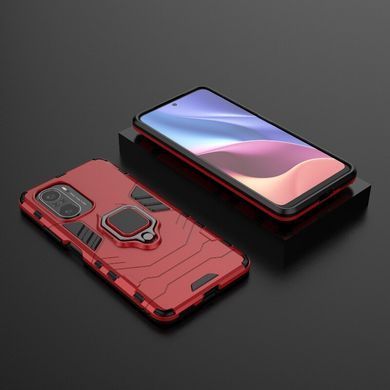 Защитный чехол Strong Guard Ring для Xiaomi Redmi K40 / K40 Pro / K40 Pro Plus / Poco F3 / Mi 11i Красный
