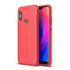 Захисний чохол Leather для Xiaomi Redmi 6 Pro / Mi A2 Lite Червоний