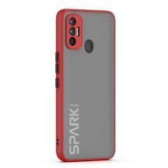 Защитный чехол Сolor Buttons для Tecno Spark 7 Красный