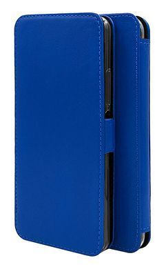 Чехол из натуральной кожи Genuine Leather Book для Xiaomi Mi 10 Lite (без функции подставки) Синий